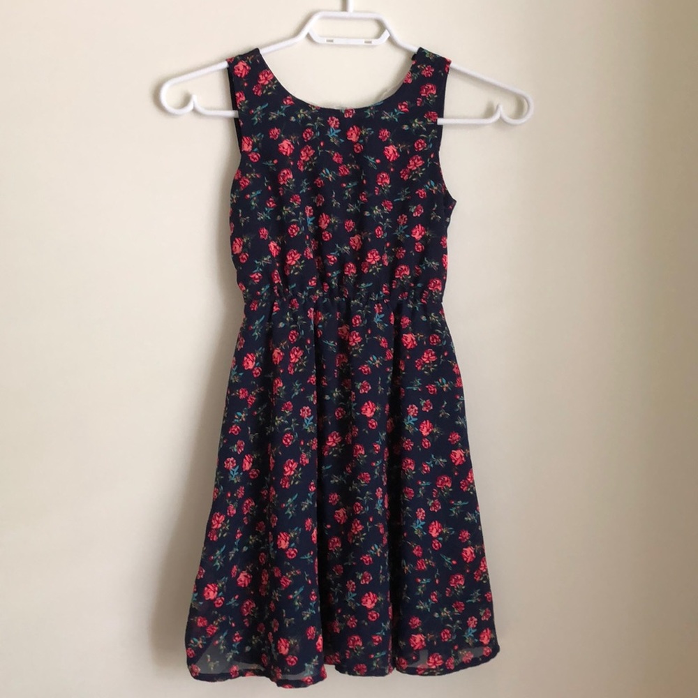 Japna kids Navy blue floral dress